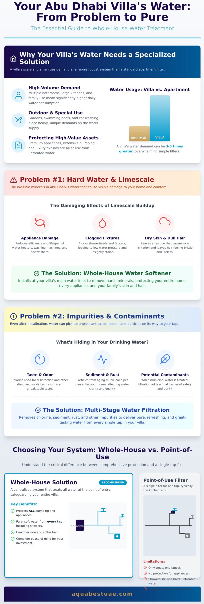 Water Treatment for Villas in Abu Dhabi: The Complete 2026 Guide - Infographic